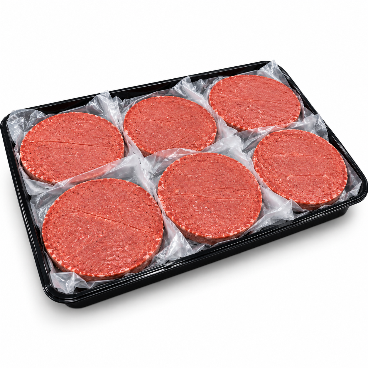 Bandeja con hamburguesas Zapping grandes y chatas